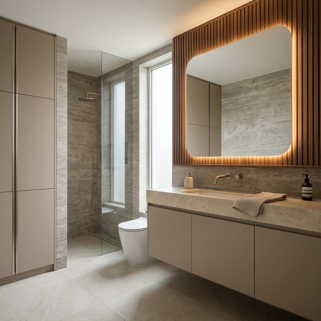 Современная мебель для ванной с LED