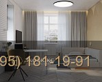 Гарнитур для подростковой комнаты с синими фасадами фото 7
