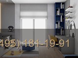 Детский шкаф FUSION с круглыми нишами и синим фасадом фото 5