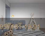 Вместительный неоклассический шкаф для детской с арками фото 7
