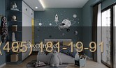 Детская мебель для подростка в сине-жёлтых тонах фото 6