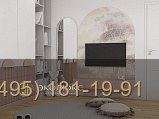 Современная мебель для детской с аркой и ТВ-зоной фото 8